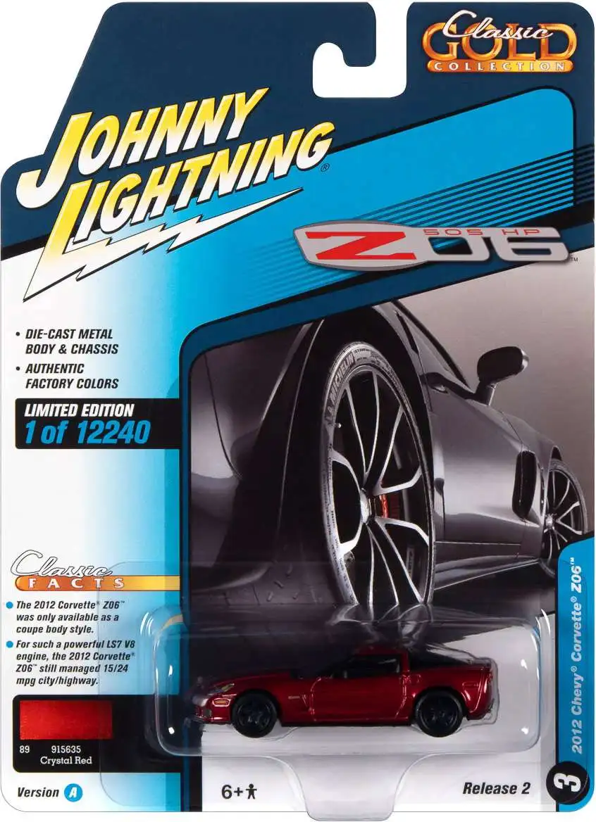 Johnny Lightning Classic Gold Collection 2012 Chevy Corvette Z06 Diecast Car #3 [Version A]