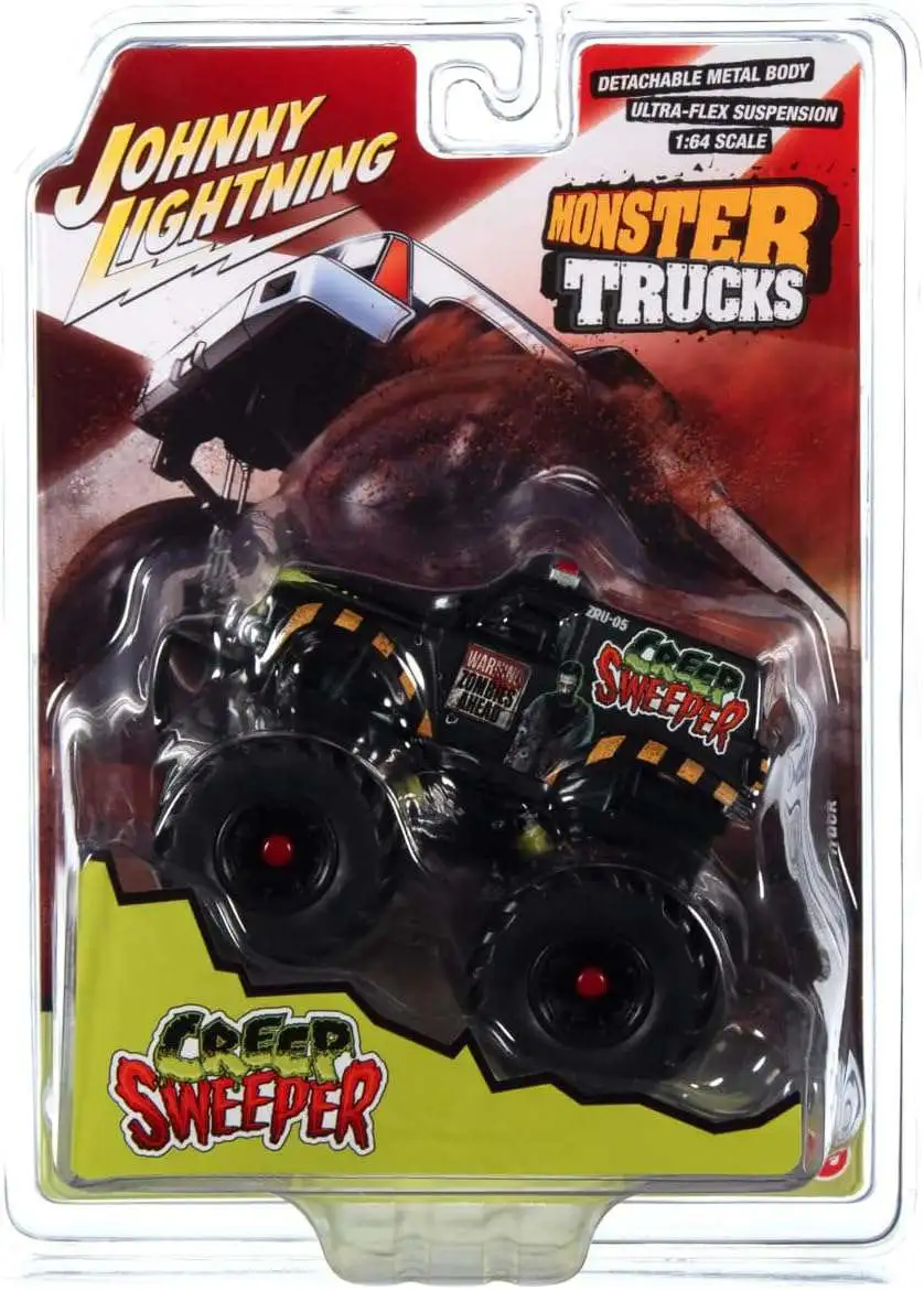 Johnny Lightning Monster Trucks Creep Sweeper Diecast Car [Black Tires]