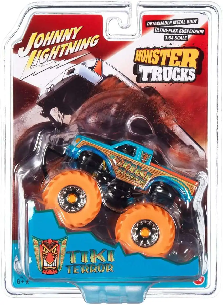 Johnny Lightning Monster Trucks Tiki Terror 164 Diecast Car Orange