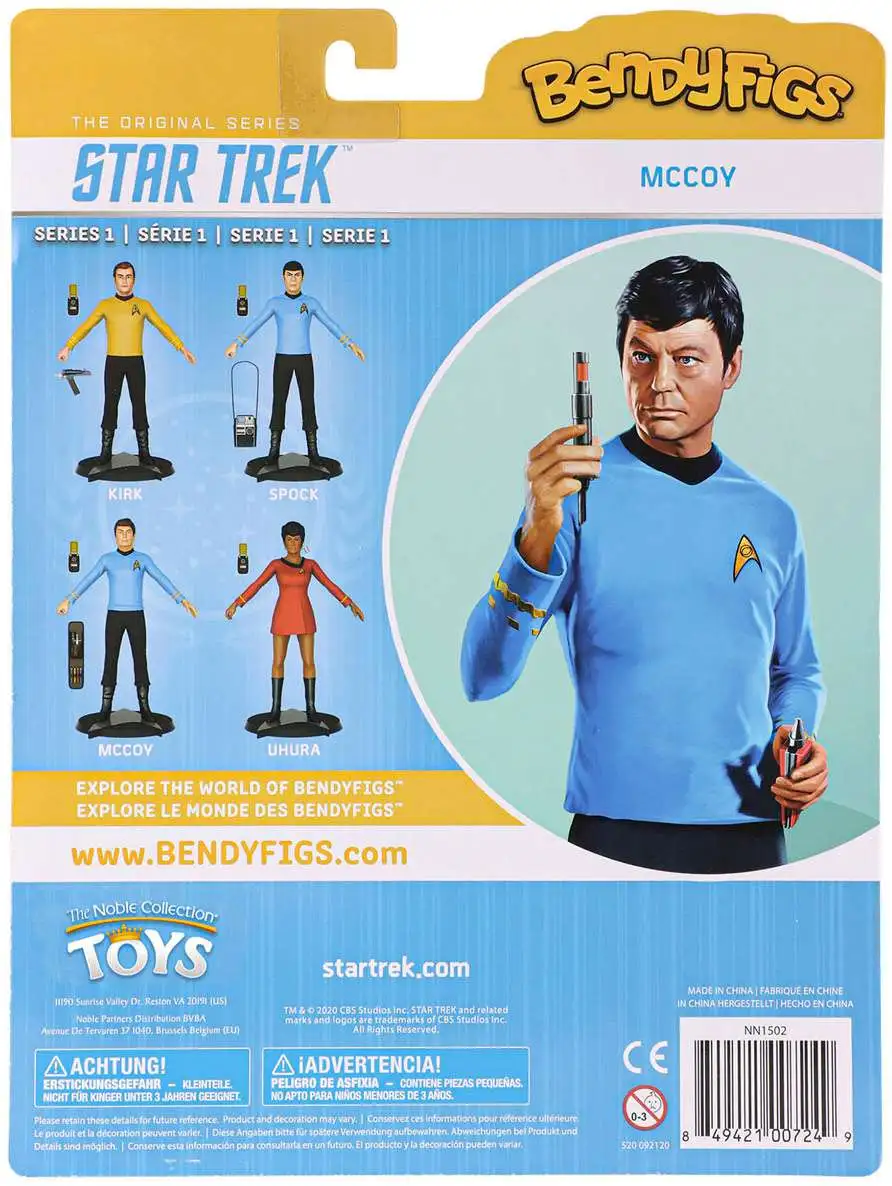 Star Trek The Original Series Bendyfigs Dr. McCoy 7 Bendable Figure The ...