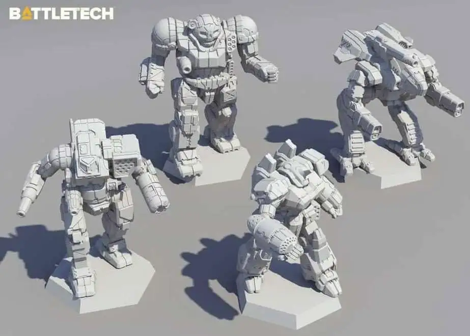 BattleTech Inner Sphere Direct Fire Lance Miniature Set 35725 Catalyst Game  Labs - ToyWiz