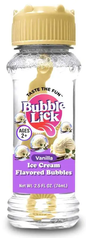 Bubble Lick Vanilla Ice Cream 2.5Oz Flavored Bubbles