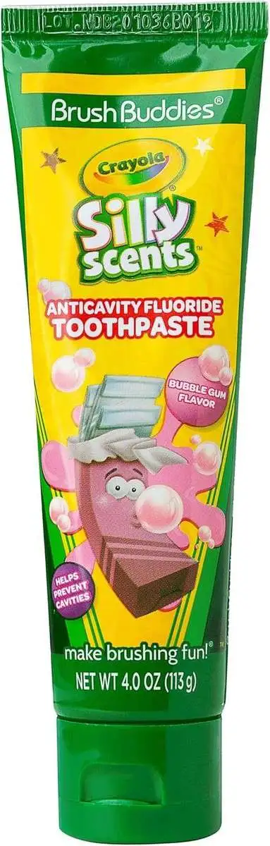 Crayola Silly Scents Brush Buddies Bubble Gum Flavor Toothpaste
