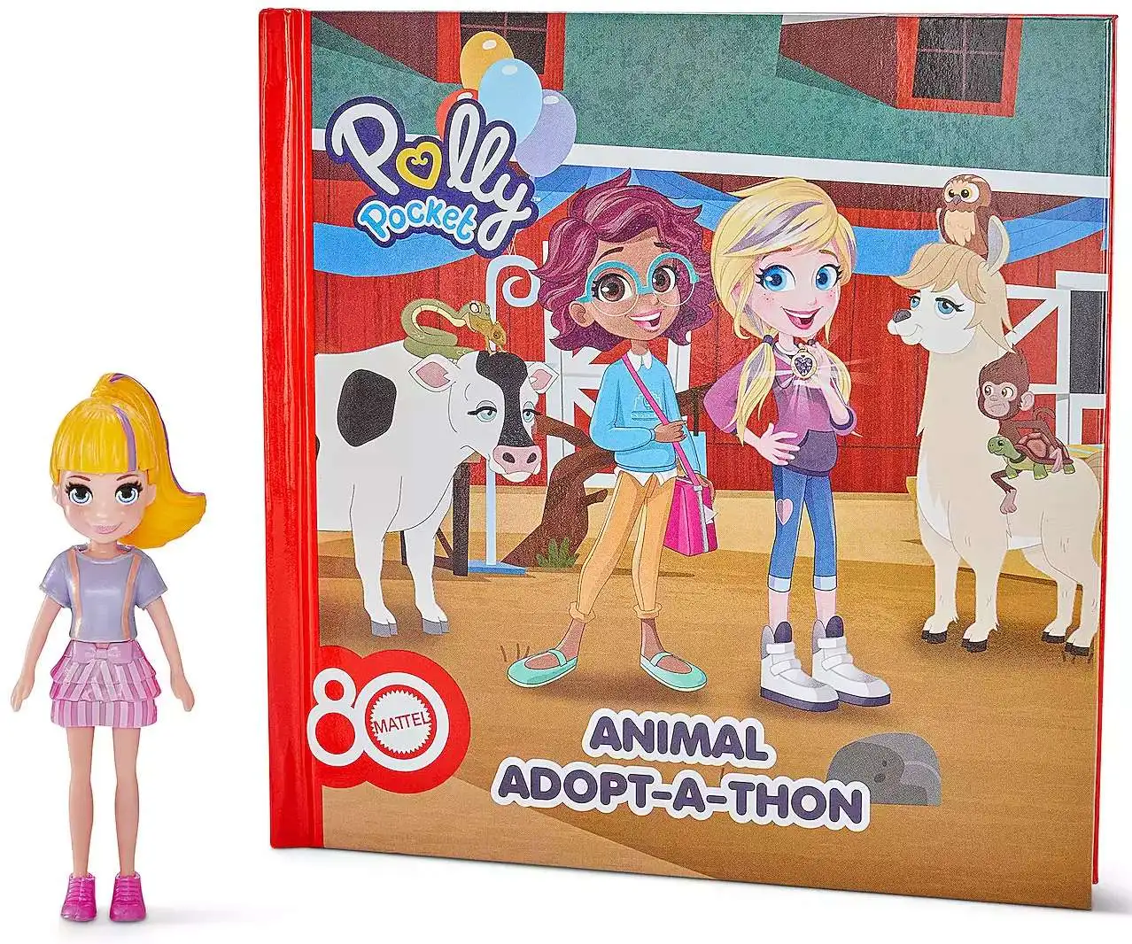 Polly Pocket Mattel 80th Anniversary Animal Adopt-A-Thon Exclusive Gift Set