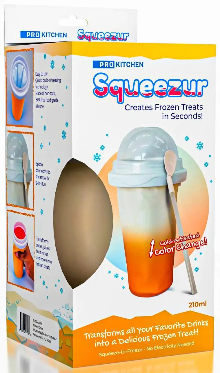 Pro Kitchen SQUEEZur ORANGE 210ML Instant Slushie Maker [Color Change]