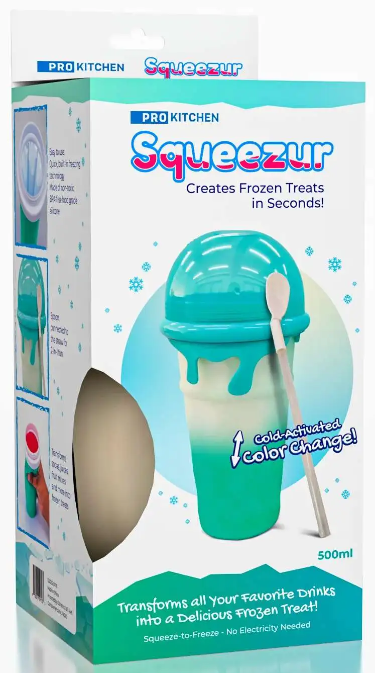 Pro Kitchen SQUEEZur BLUE 500ML Instant Slushie Maker