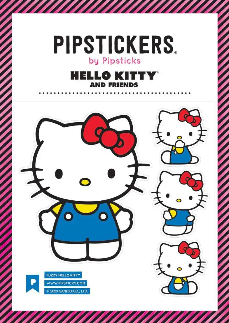 Hello Kitty & Friends Pipstickers Fuzzy Hello Kitty Sticker Set