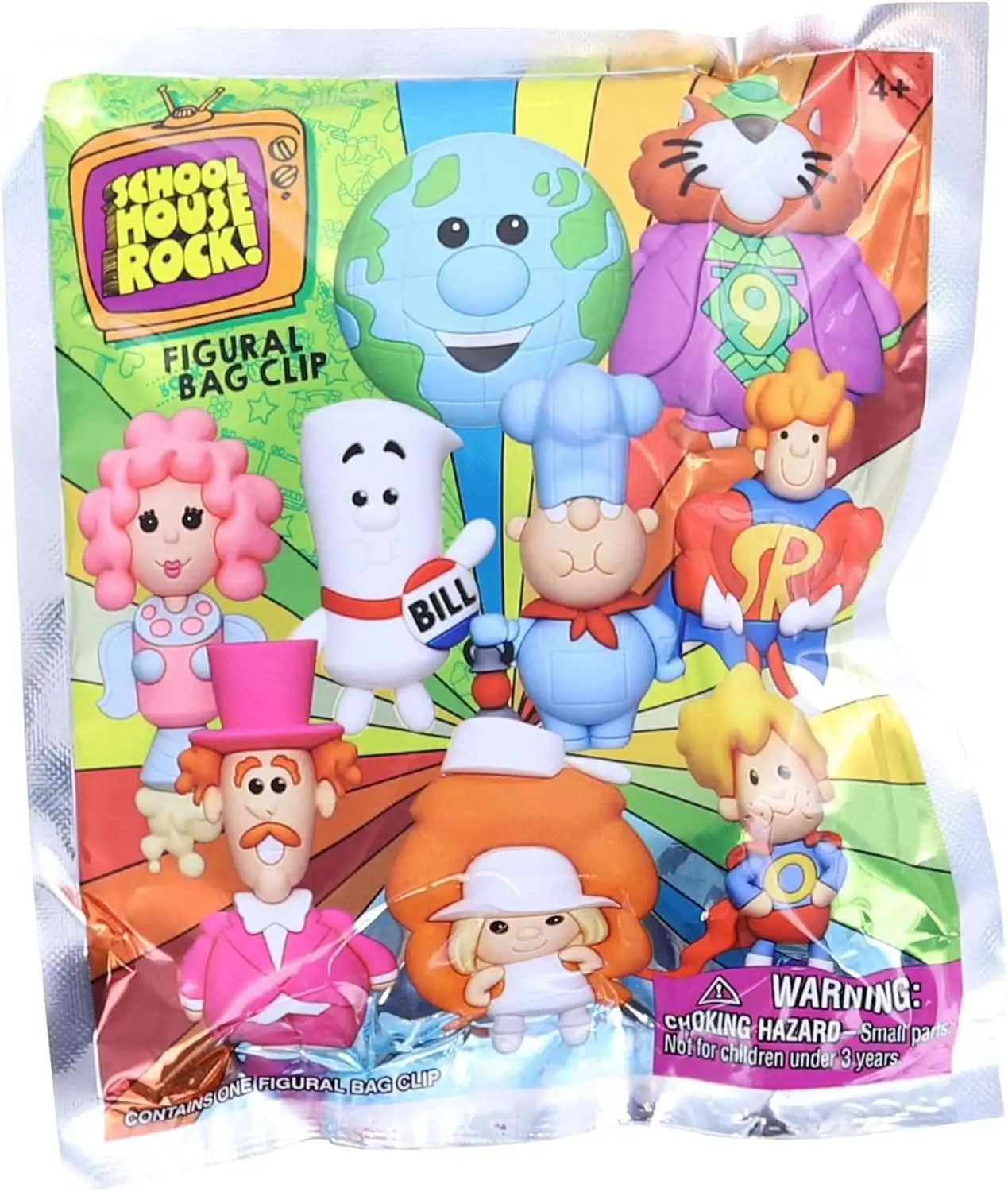 3D Figural Bag Clip Schoolhouse Rock Series 1 Mystery Box [24 Packs]
