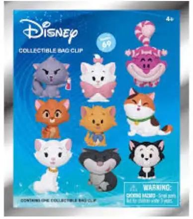 3D Figural Keyring Disney Series 69 Cats Mystery Pack [1 RANDOM Figure]