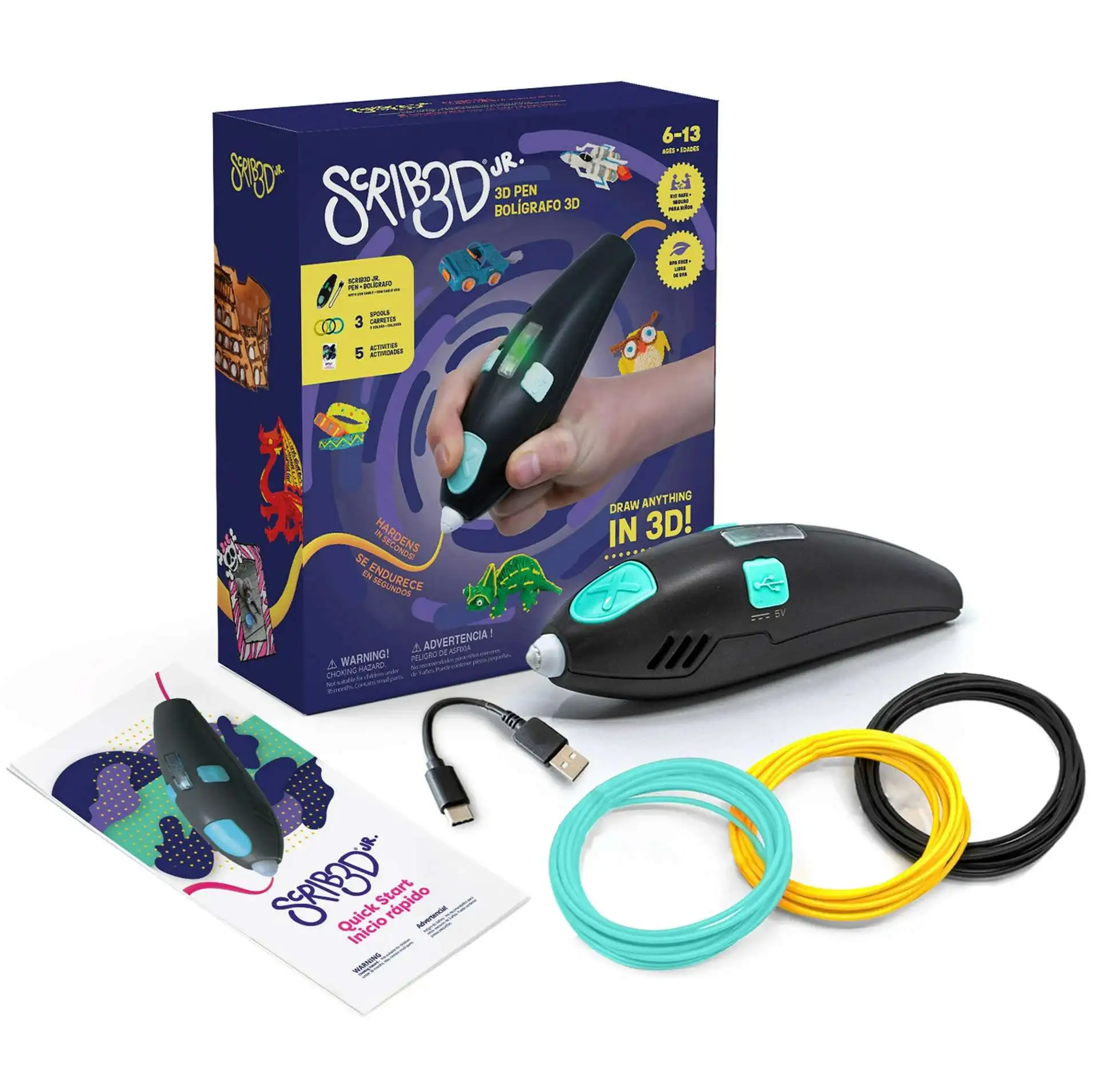 Scrib3D Scrib3D Jr. 3D Pen WobbleWorks ToyWiz