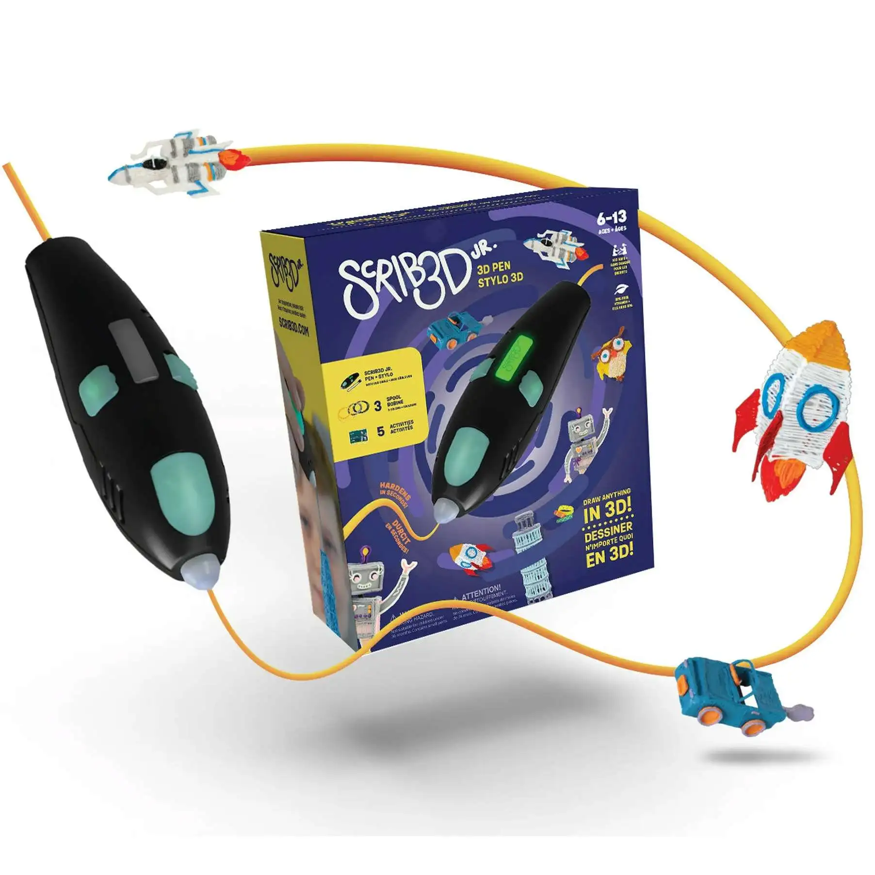 Scrib3D Scrib3D Jr. 3D Pen WobbleWorks ToyWiz