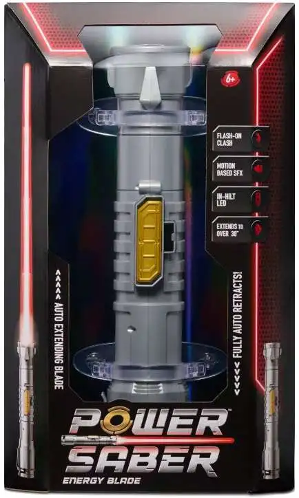 Power Saber Energy Blade Saber Toy [Red, Auto Extending Blade!]