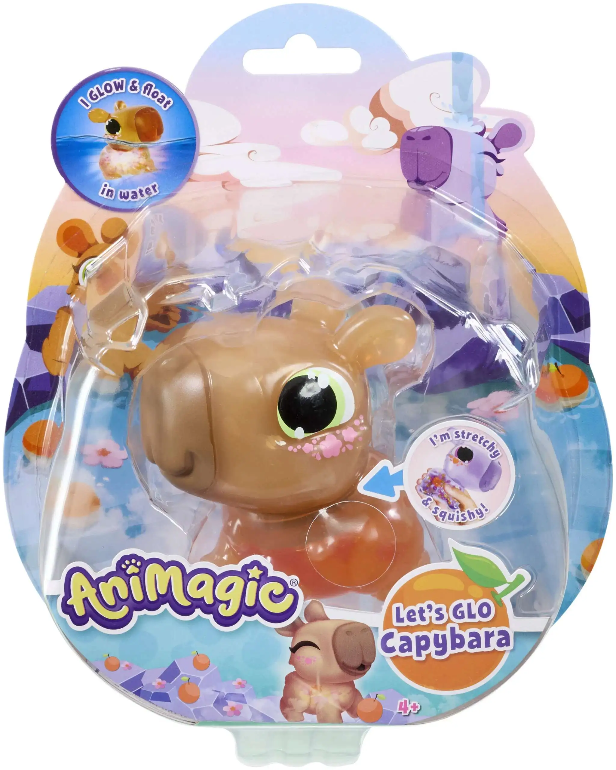 Animagic Let's Glo Capybara BROWN Figure [Floats & Glow's in Water!]