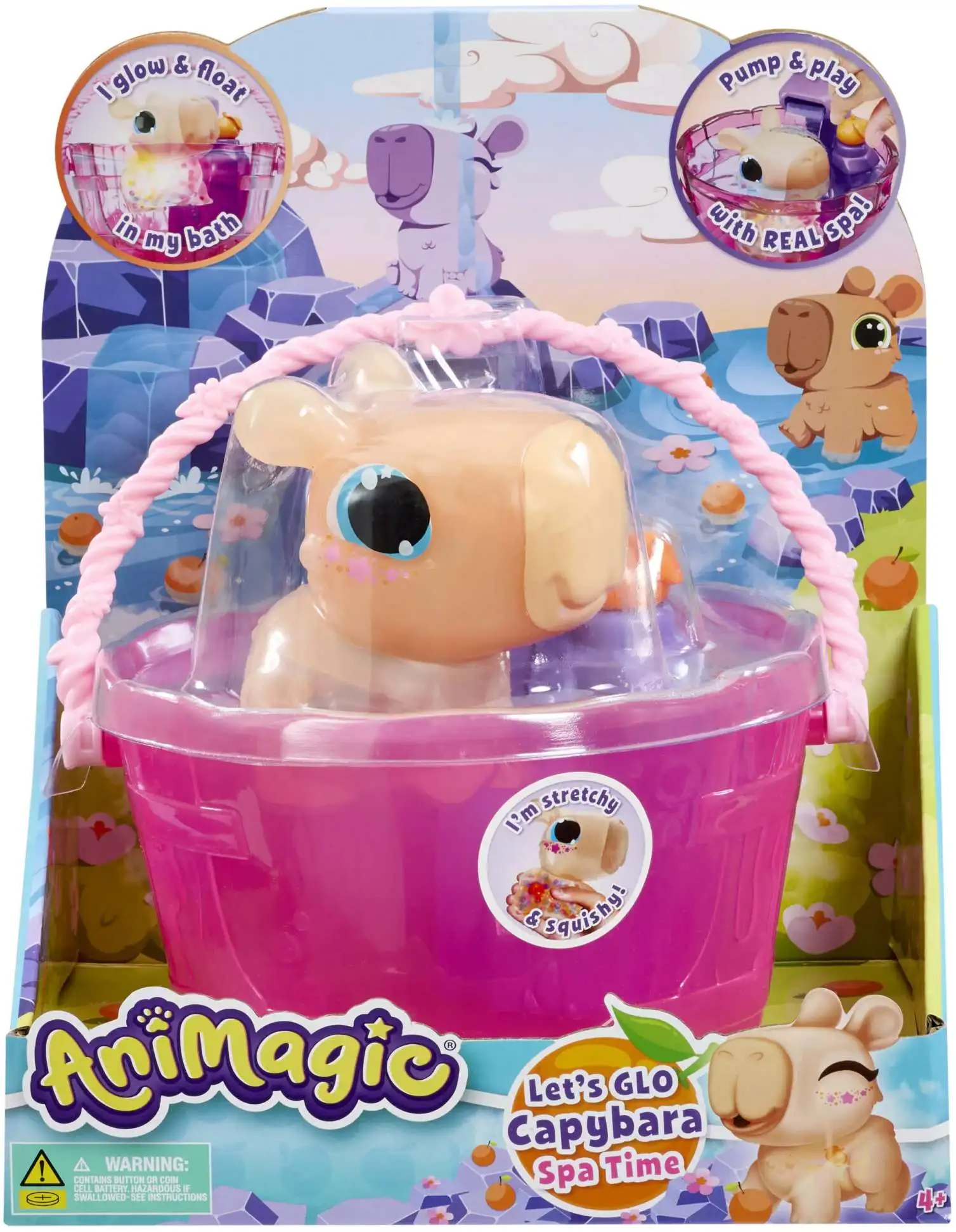 Animagic Let's Glo Capybara Spa Time Figure Set