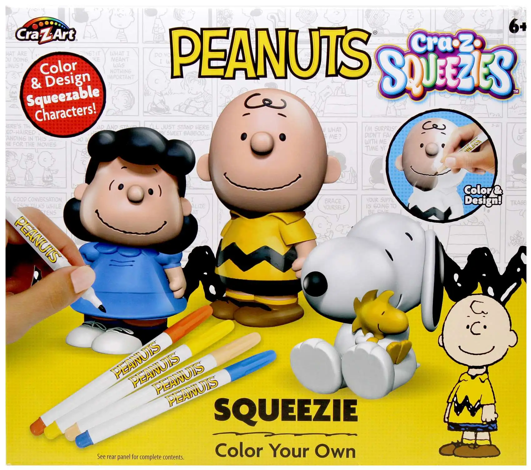 Peanuts Cra-Z-Squeezies Color Your Own Squeezie Kit