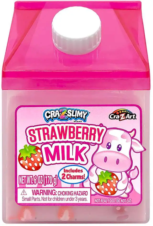 Cra-Z-Slimy Strawberry Milk Slime [Includes 2 Charms]