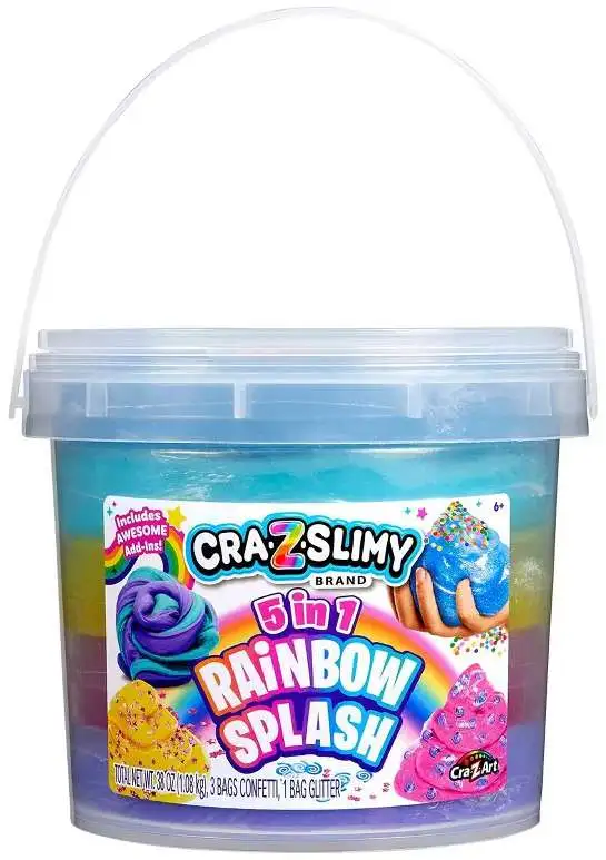 Cra-Z-Slimy 5-in-1 Rainbow Slash 2.4lbs Slime