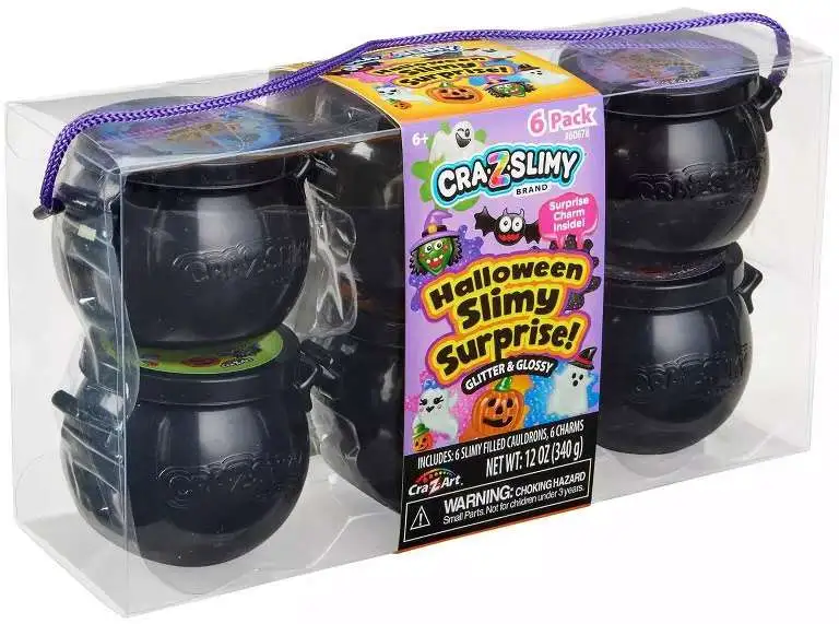 Cra-Z-Slimy Halloween Slimy Surprise Cauldron 6-Pack [Glitter & Glossy]