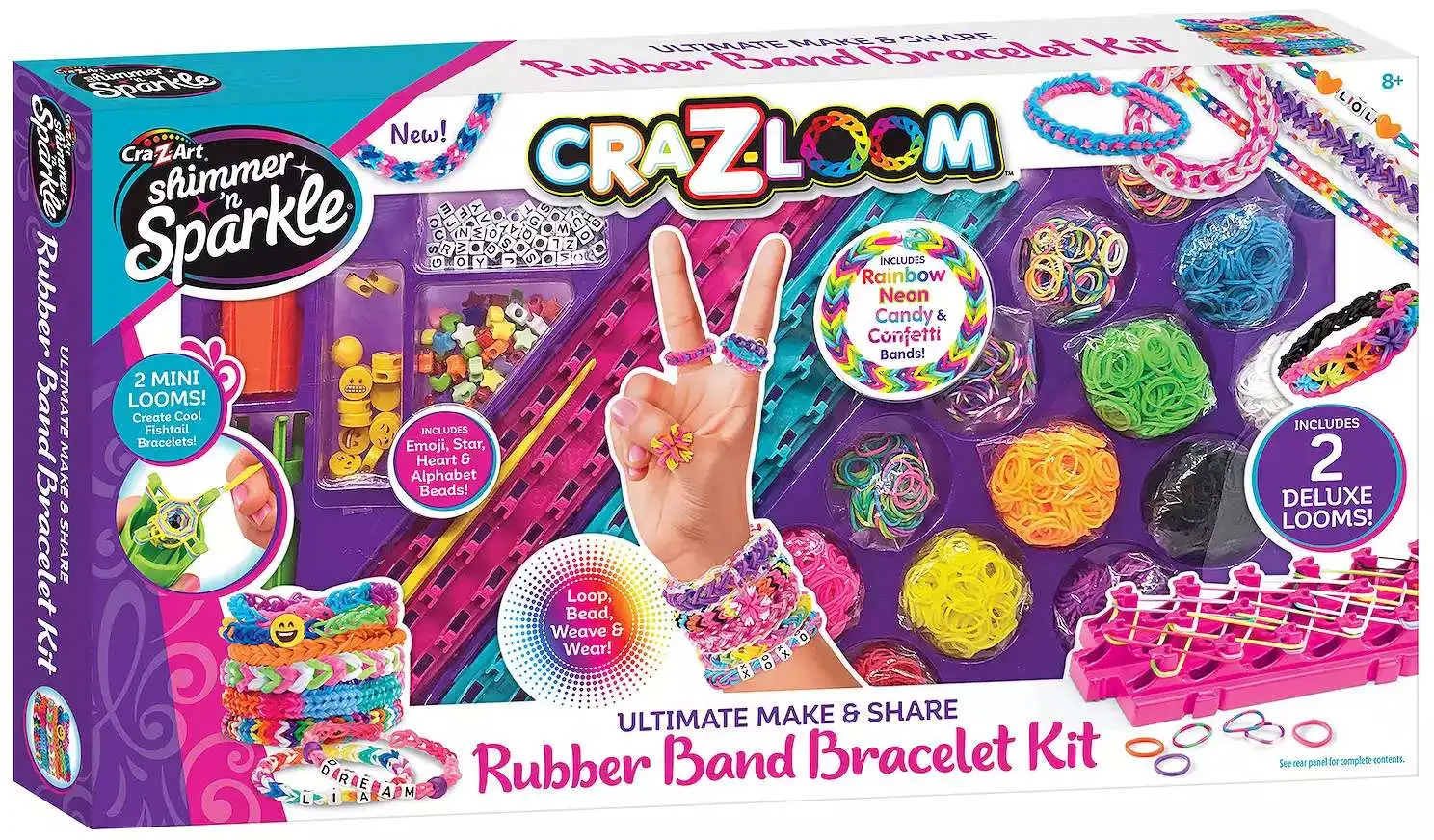 Shimmer n Sparkle Cra-Z-Loom Rubber Band Bracelet Maker Vs Rainbow Loom -  KidToyTesters