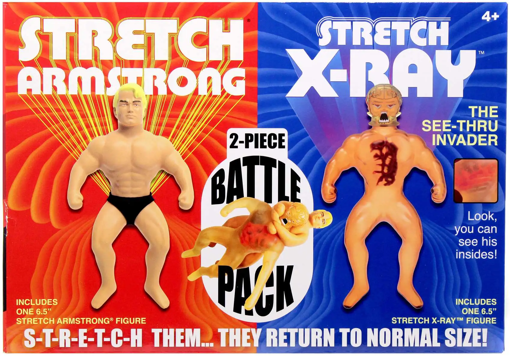 The Original Stretch Armstrong Stretch Armstrong vs Stretch X-Ray 6.5-Inch 2-Piece Battle Pack