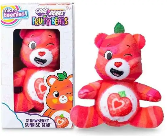 Care Bears Micro Teenies Fruity Bears Strawberry Sunrise Bear 3-Inch Micro Plush