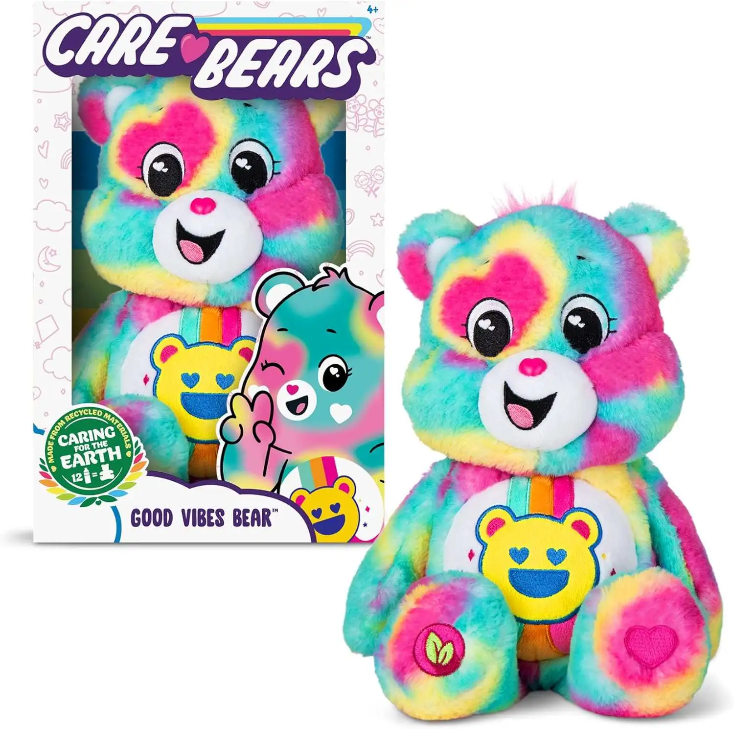 Care Bears Good Vibes Bear 14 Plush Basic Fun - ToyWiz