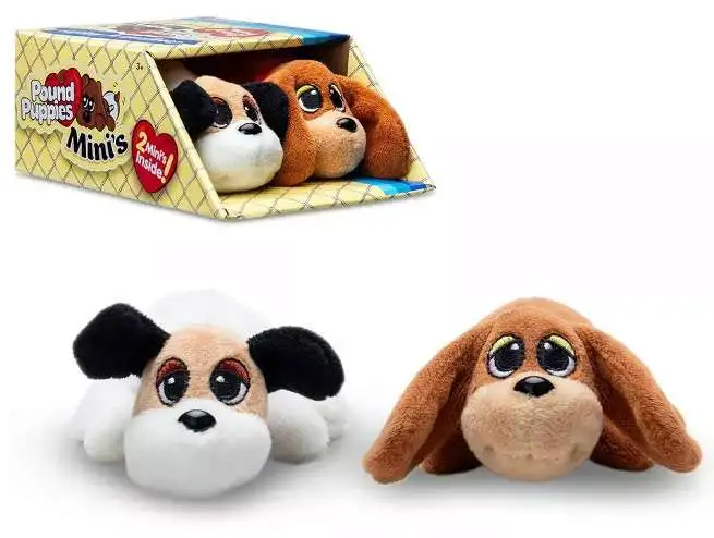 Pound Puppies Mini's Mini Classics Plush 2-Pack [2 RANDOM Puppies]