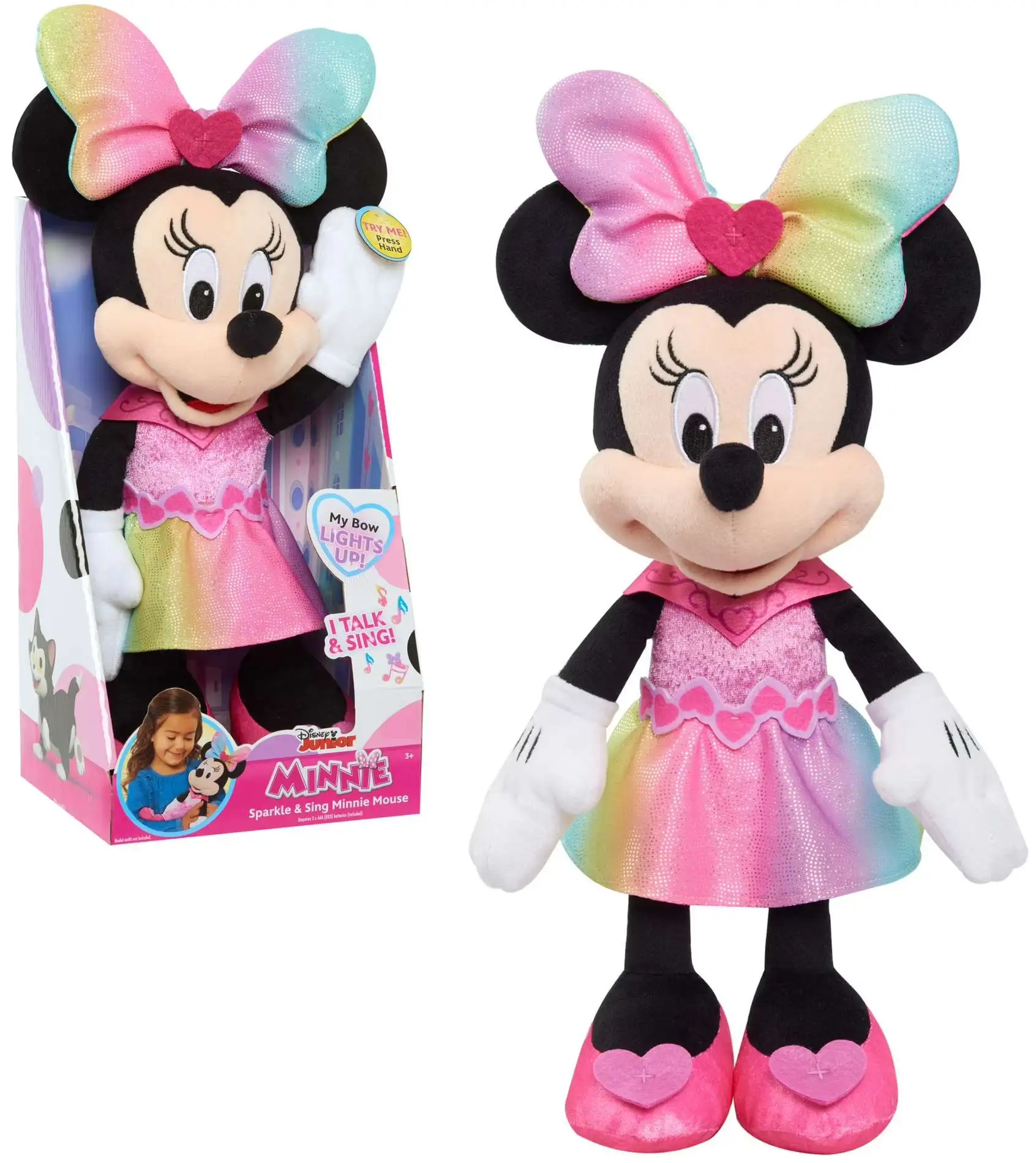 Disney Sparkle & Sing Minnie Mouse 13-Inch Feature Animated Plush