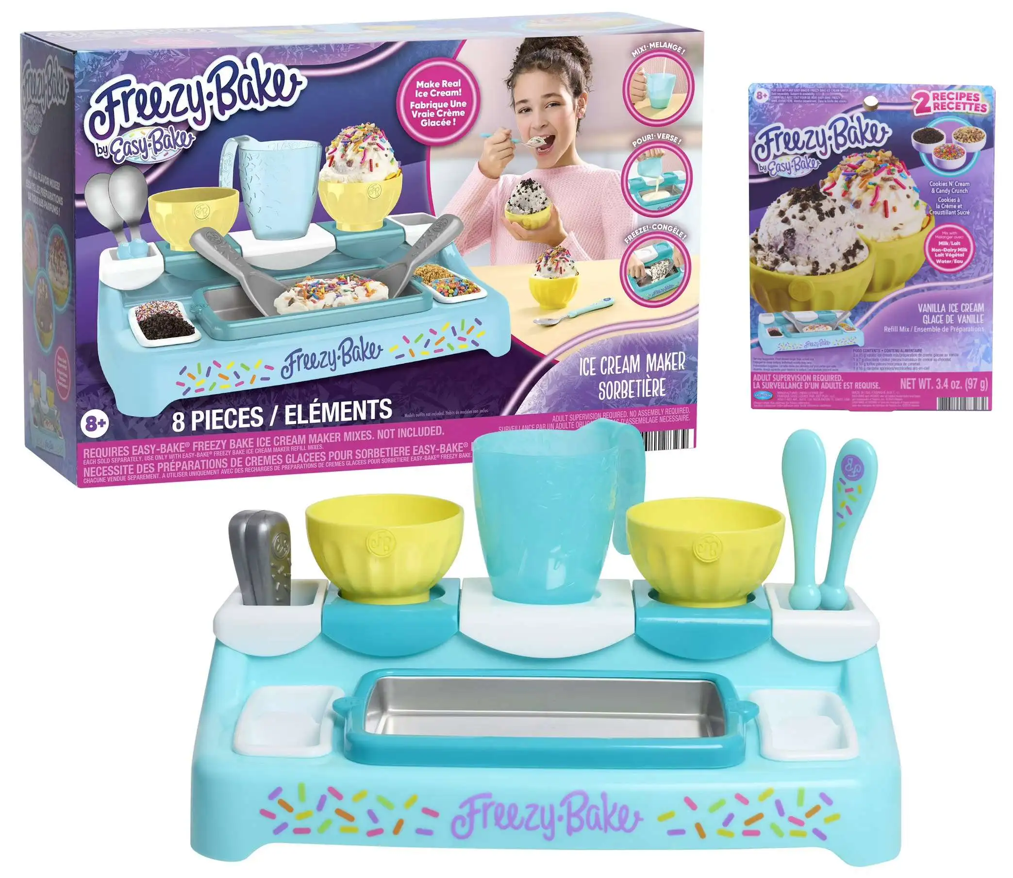 Easy Bake Freezy Bake Ice Cream Maker Cooking Set BUNDLE INCLUDES