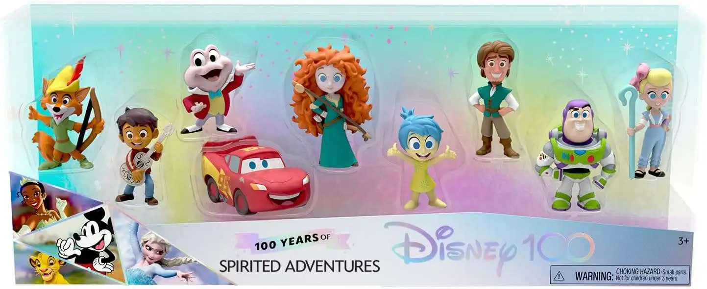 Disney 100 100 Years of Spirited Adventures 2 Mini Figure 9-Pack