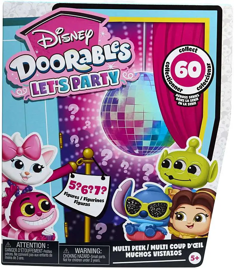 Disney Doorables Lets Party MULTI Peek Mystery Pack 5, or