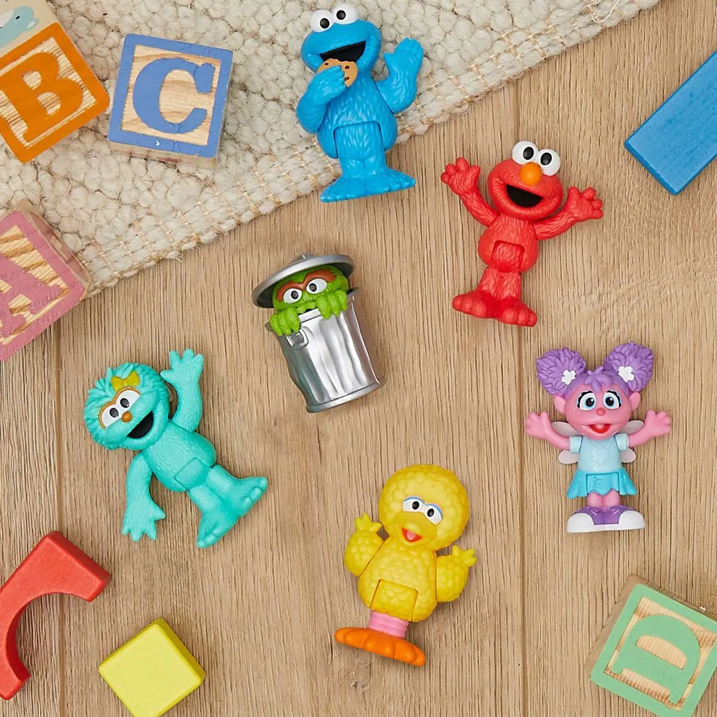 Sesame Street Elmo, Cookie Monster, Grover, Oscar the Grouch Abby Cadabby  Figure 5-Pack Playskool - ToyWiz