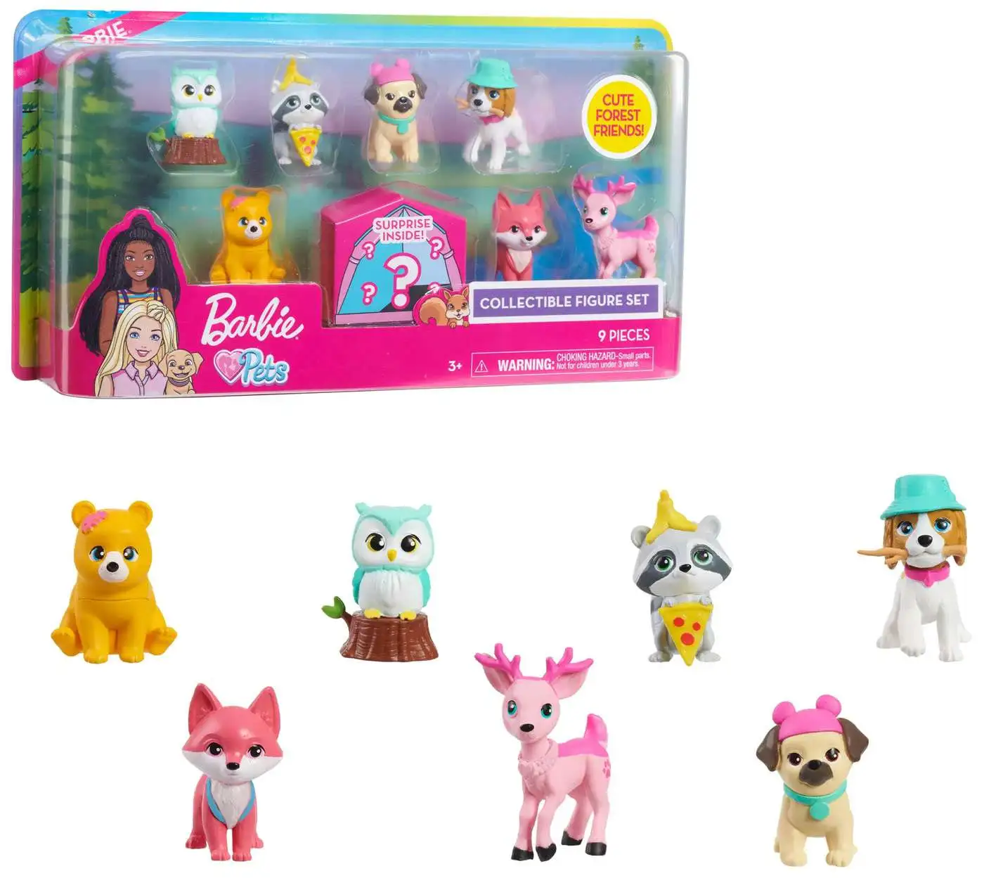 Vriend Zuidelijk Zie insecten Barbie Pets Cute Forest Friends Mini Figure 7-Pack Just Play - ToyWiz