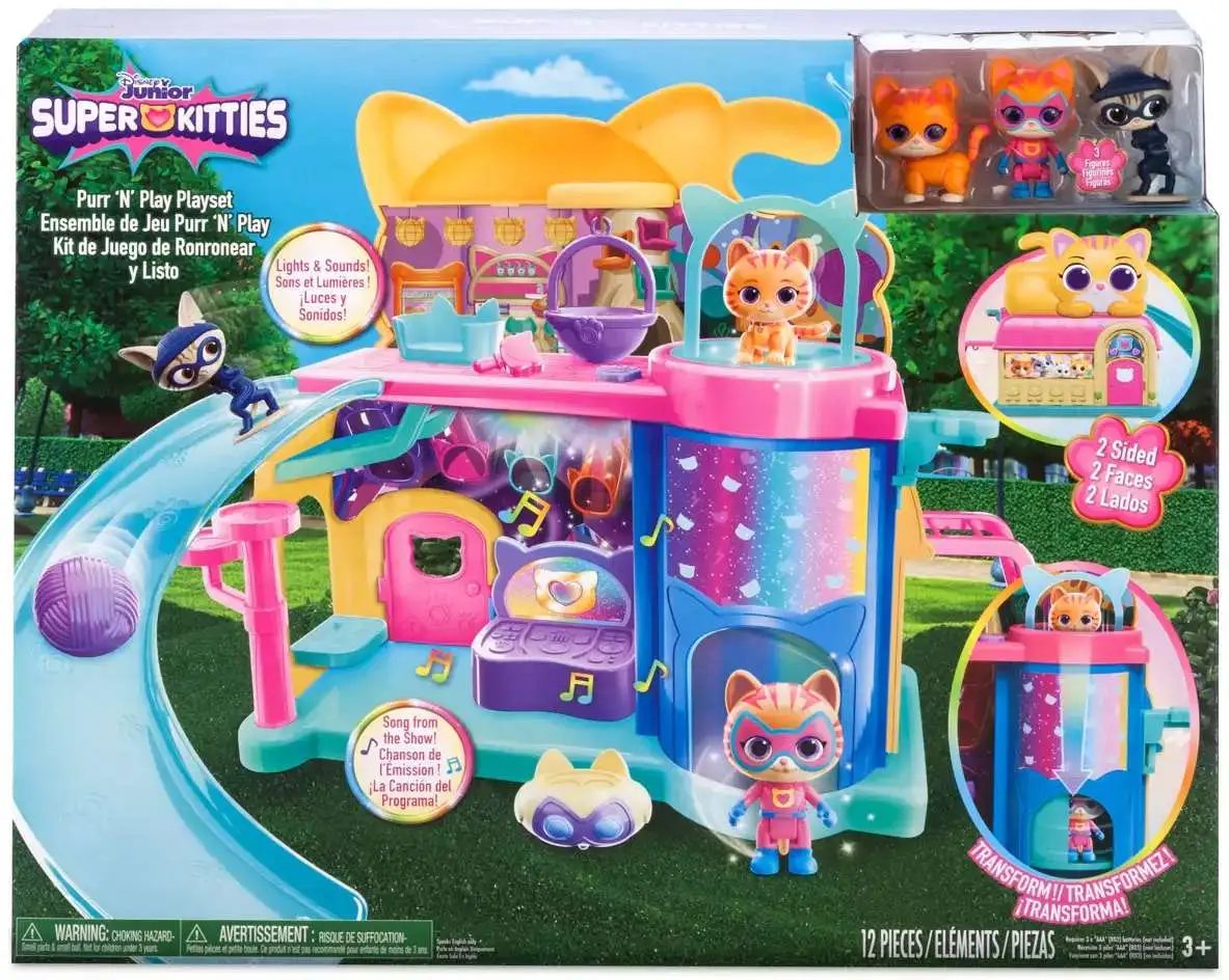 Disney Junior SuperKitties Purr 'N' Play Playset [with 2x Ginny Figures & Cat Forgiving]