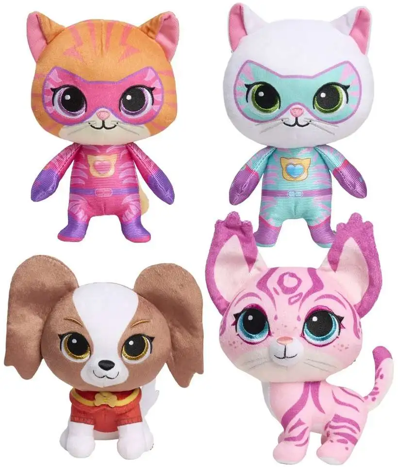 Disney Junior SuperKitties Bitsy, Ginny, Willa & Mr. Puppypaws Exclusive 7-Inch Plush Collector 4-Pack Set