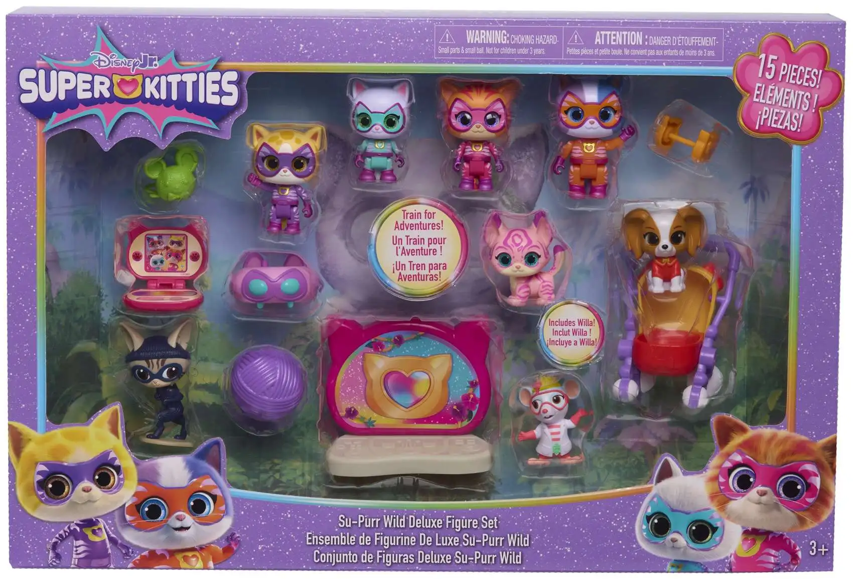 Disney Junior SuperKitties Su-Purr Wild Deluxe Figure Set [15 Pieces!]