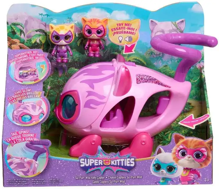 Disney Junior SuperKitties Su-Purr Wild Kitty Copter Vehicle & Figures