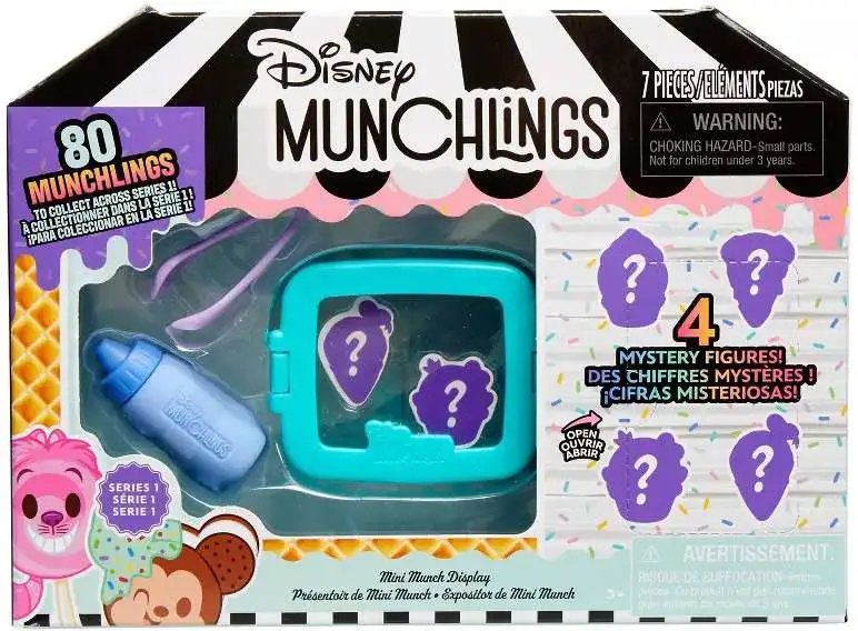 Disney Munchlings Mini Munch Display Playset 4 Mystery