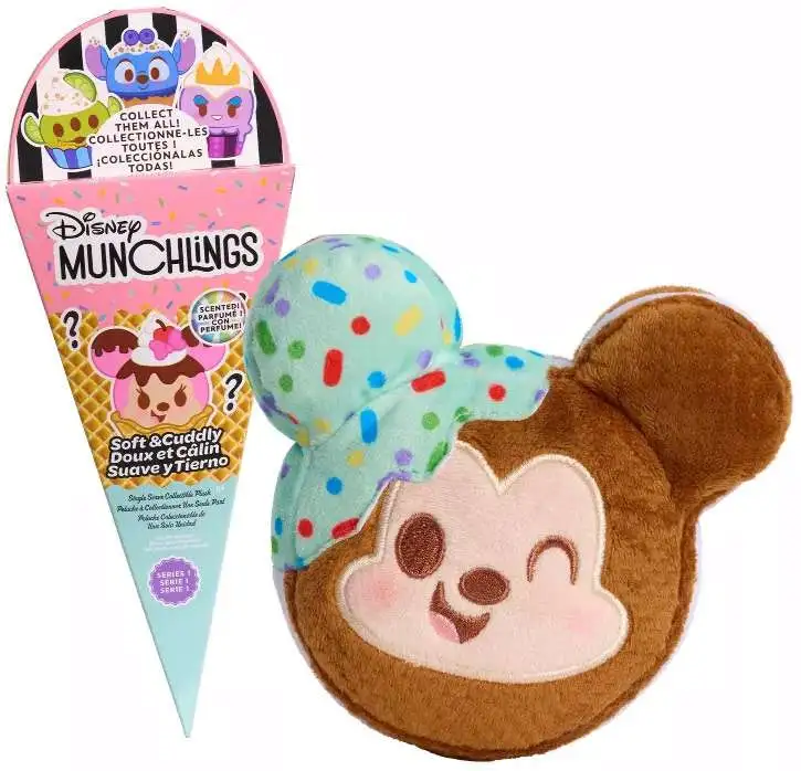 Disney Munchlings Single Serve Collectible Plush 4.5-Inch Mystery Pack [Scented, Soft & Cuddly]