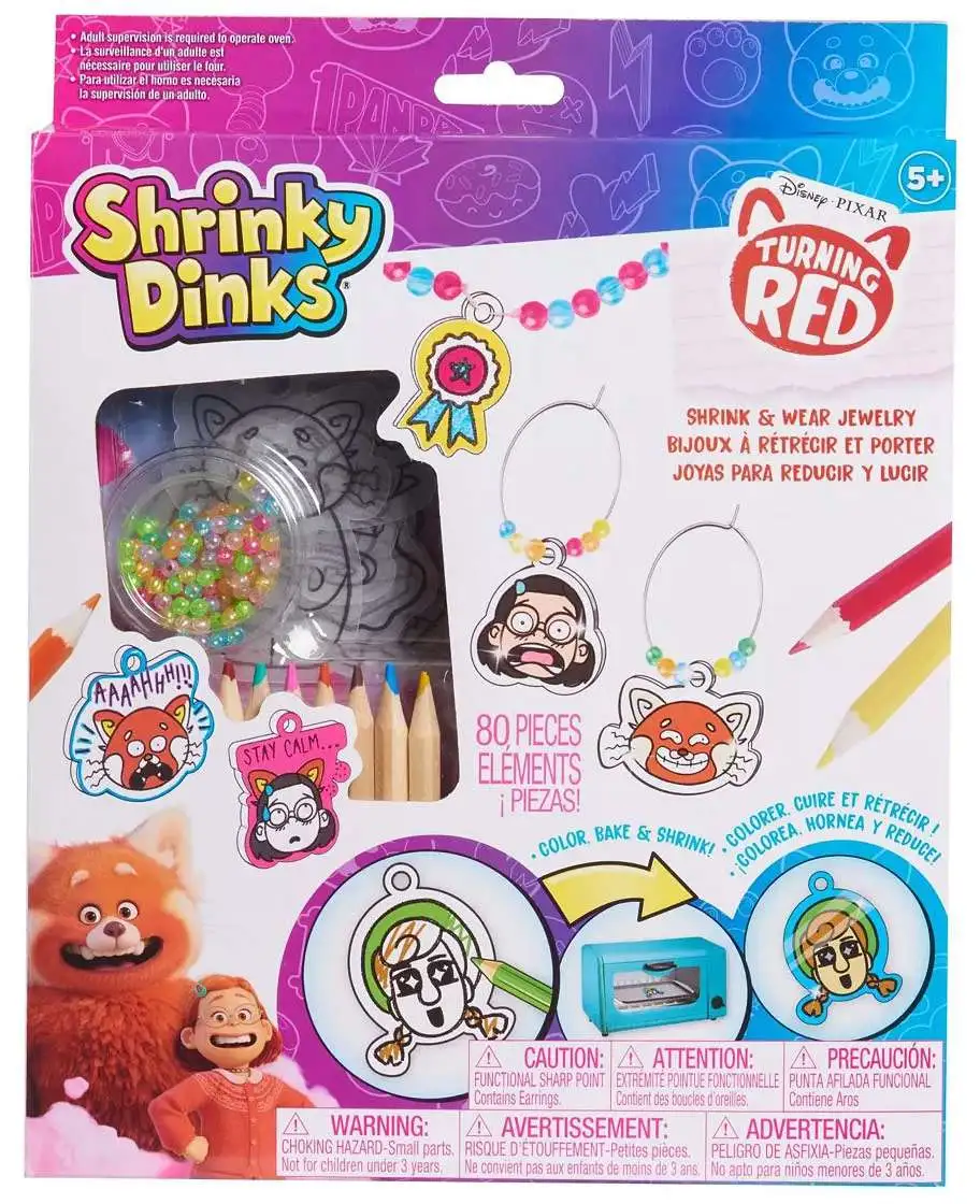 Disney Pixar Turning Red Shrinky Dinks Shrink Wear Jewelry Kit 80