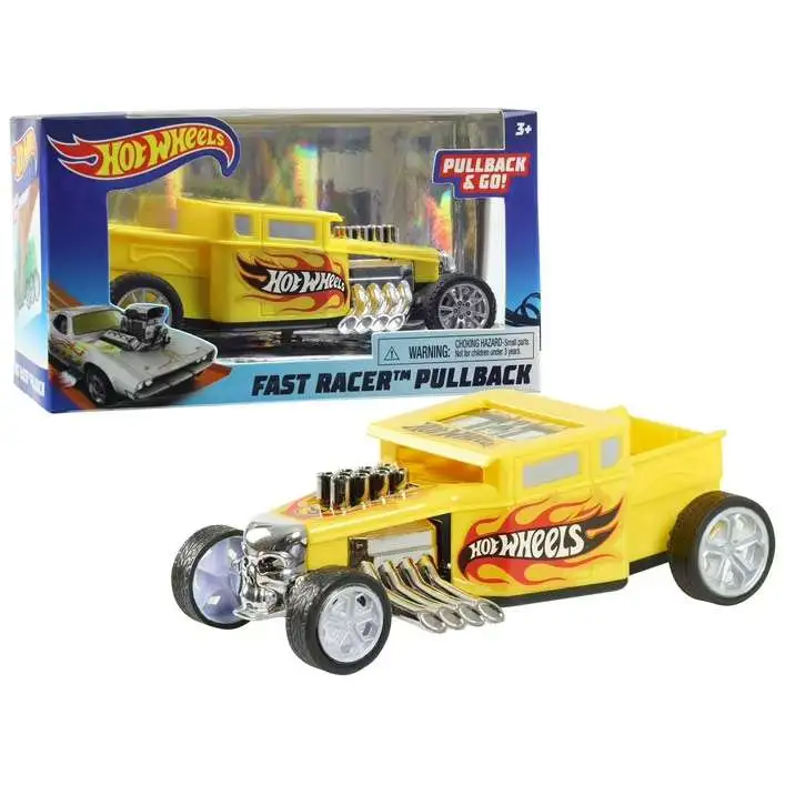 Hot Wheels Fast Racer Pullback Bone Shaker Pullback Car [Yellow]