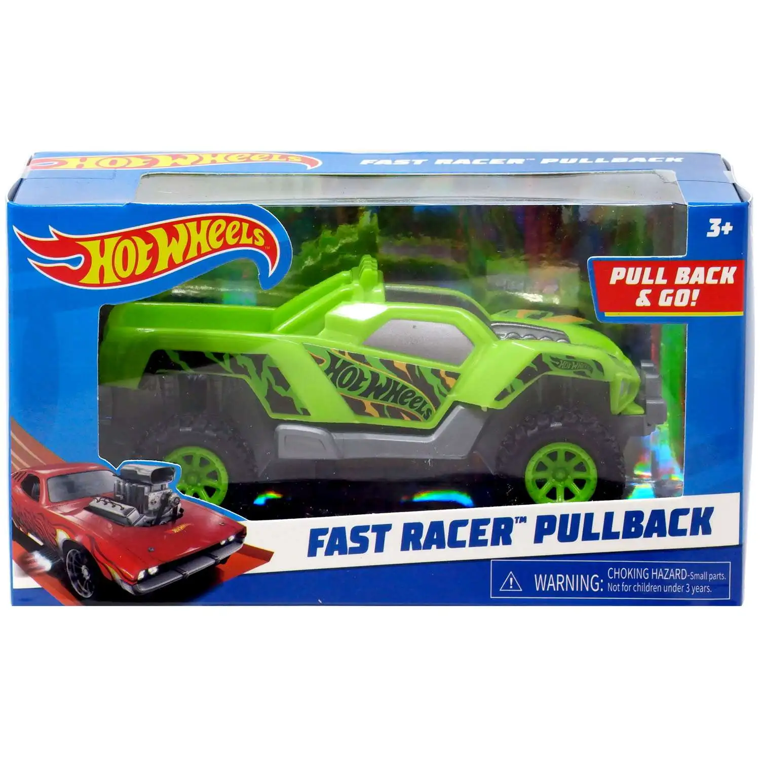 Hot Wheels Fast Racer Pullback Dawgzilla Pullback Car Green Just