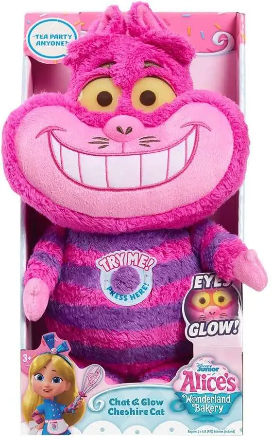 Disney Junior Alice's Wonderland Bakery Chat & Glow Cheshire Cat Feature  Plush