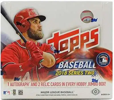 MLB Topps 2018 Series 2 Baseball Trading Card JUMBO Box [10 Packs]