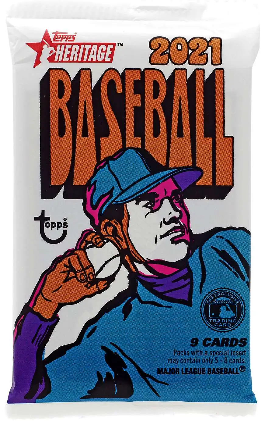 MLB Topps 2021 Heritage Baseball Trading Card BLASTER Pack [9 Cards]