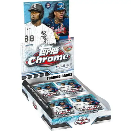 MLB Topps 2021 Chrome Baseball Trading Card HOBBY LITE Box [16 Packs, Black & White Mini-Diamond Refractor Parallels!]
