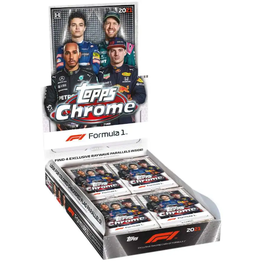 Formula 1 Topps 2021 Chrome Trading Card HOBBY LITE Box [16 Packs]