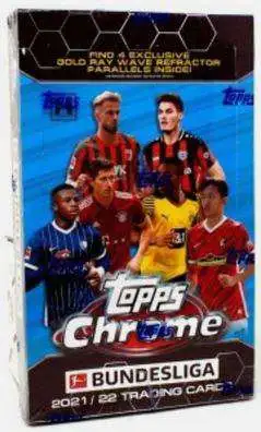 UEFA Topps 2021-22 Chrome Bundesliga Soccer Trading Card HOBBY LITE Box [16 Packs]