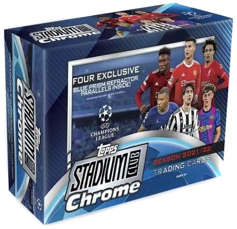 UEFA Topps 202122 Stadium Club Chrome Soccer Trading Card MEGA Box 10