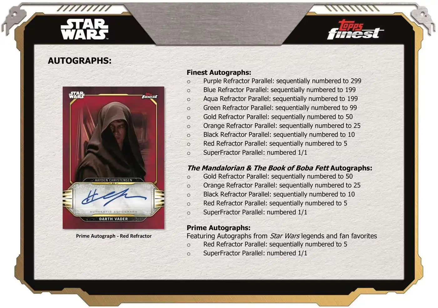 Star Wars Topps 2022 Finest Trading Card HOBBY Box [2 MINI Boxes]